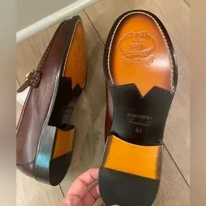 Shoes | Brand New Italian Leather Brown Mens Loafers Slip On  display picture 2